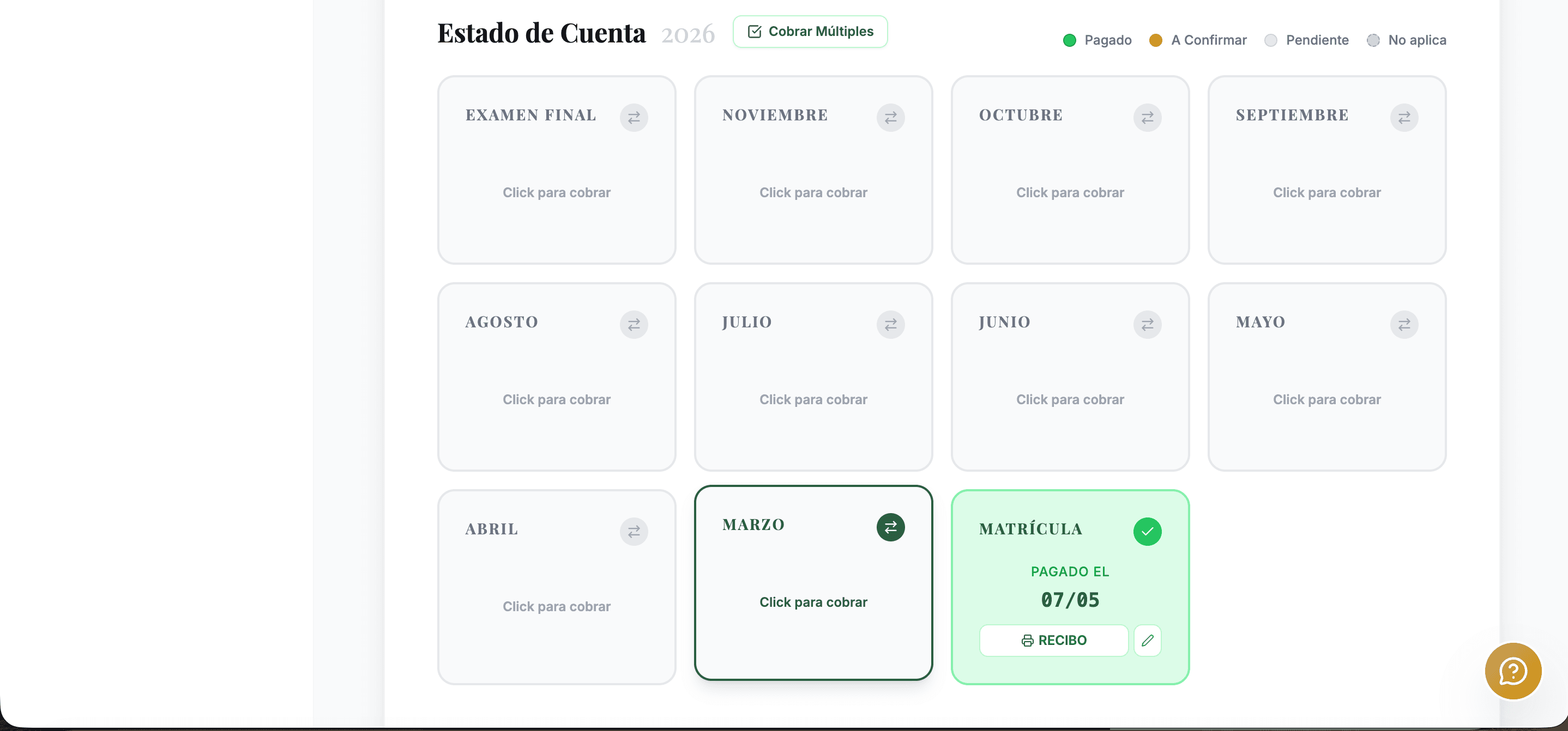 Ficha de alumno en EduManage